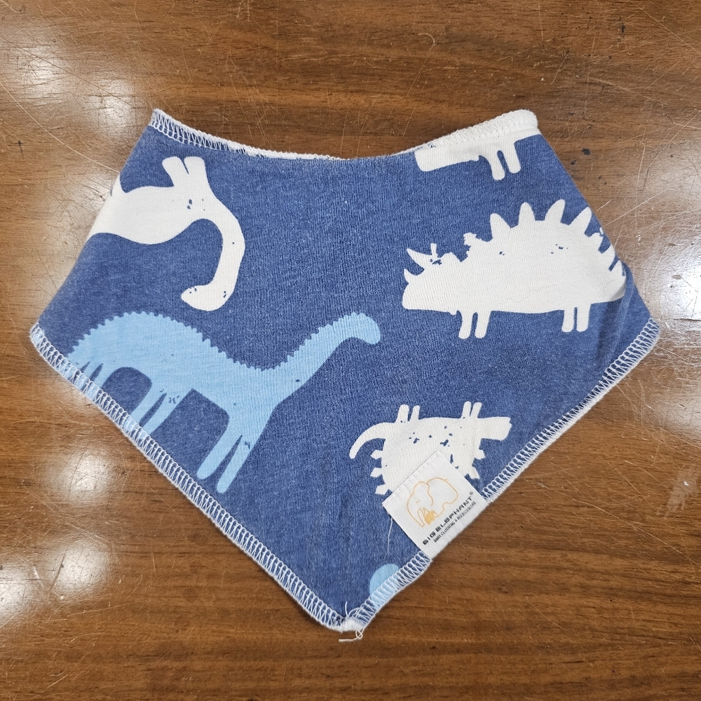 Big Elephant Blue Dinosaur Bib